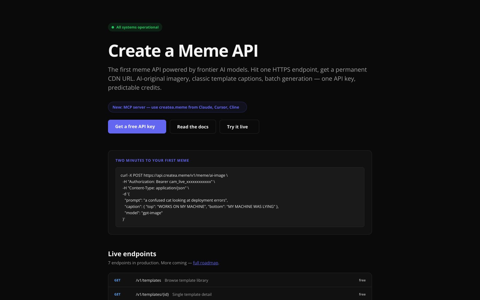 Create a Meme API