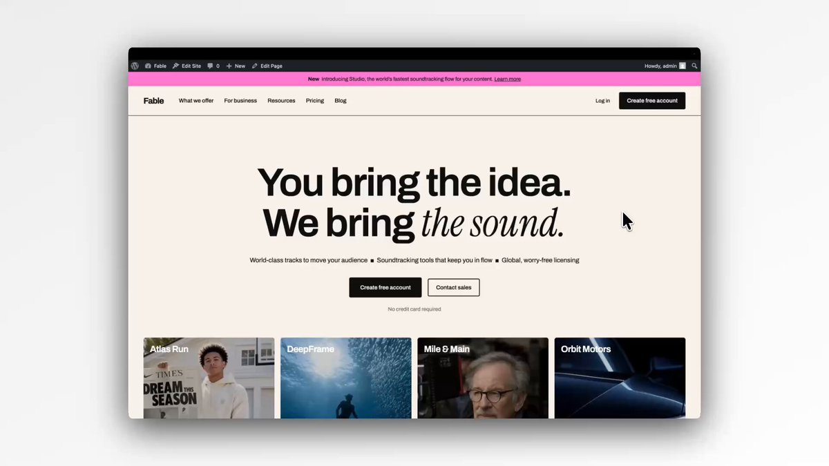 Fable 5 WP Theme Builder