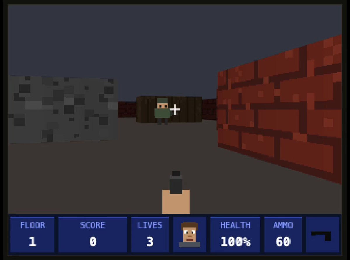 Minecraft-Style Wolfenstein 3D Demo