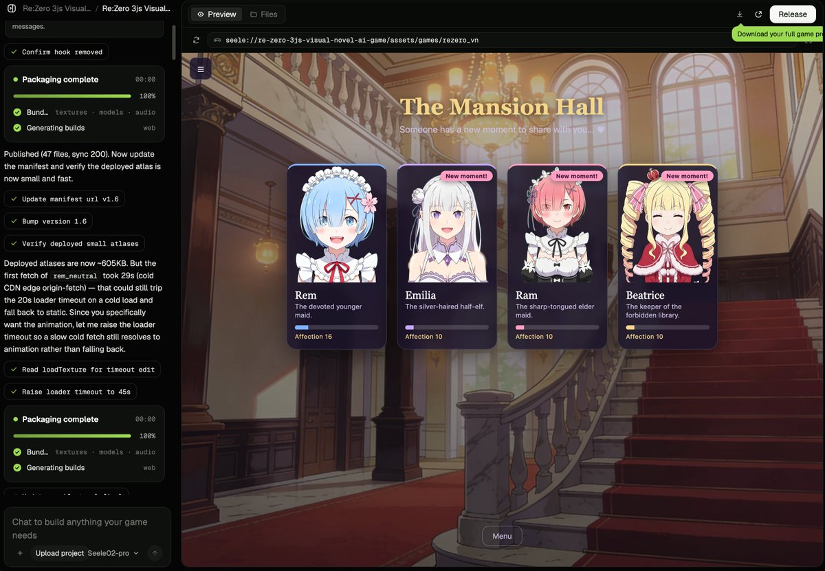 Re:Zero AI Visual Novel