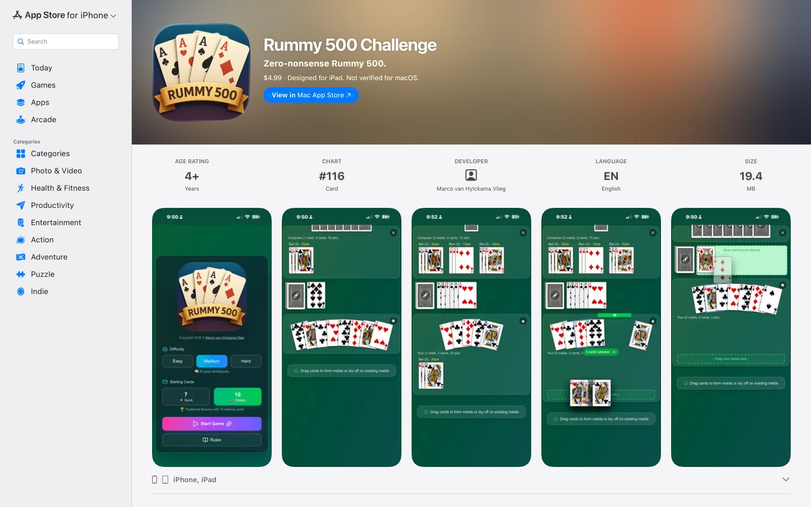 Rummy 500 Challenge